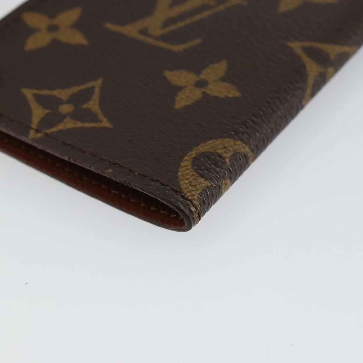 Louis Vuitton Porte Cartes Pression Card Case Monogram Canvas Brown Canvas Card Holders Accessory (Pre-Owned)