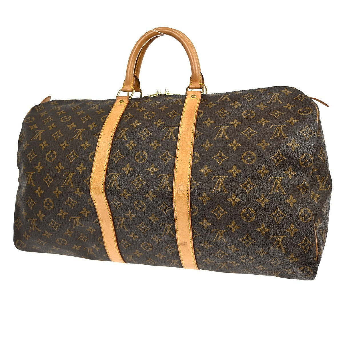 Louis Vuitton Keepall Bag Monogram Canvas Brown Canvas Travel Bag Bag (Pre-Owned)