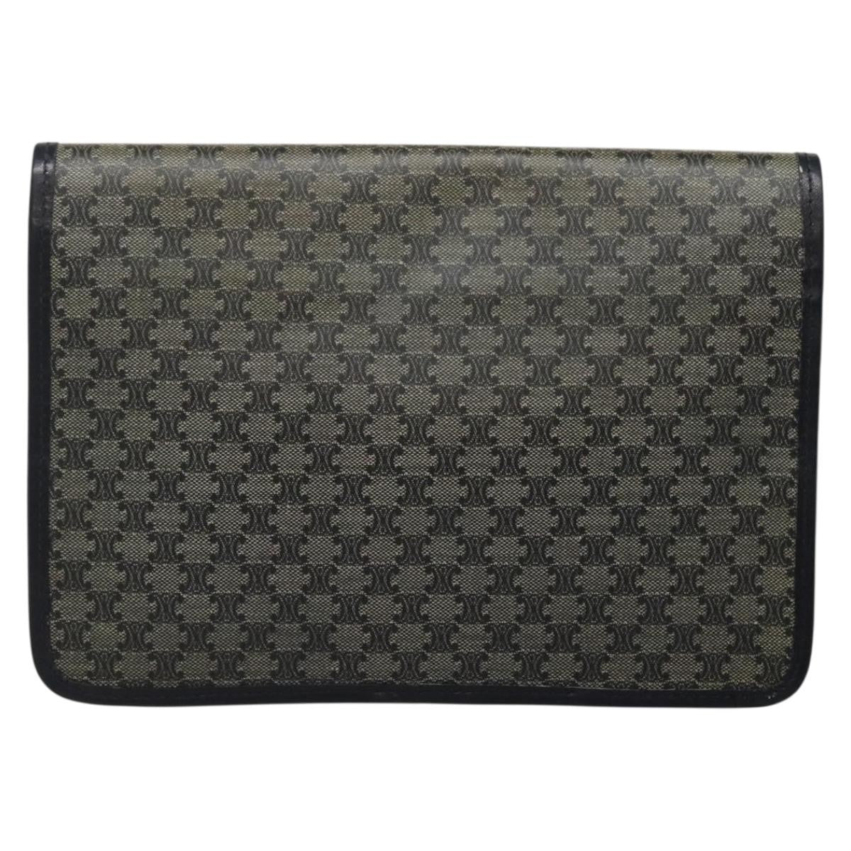 Celine Clutch Bag Canvas Navy Canvas Clutche & Pouche Bag (Pre-Owned)