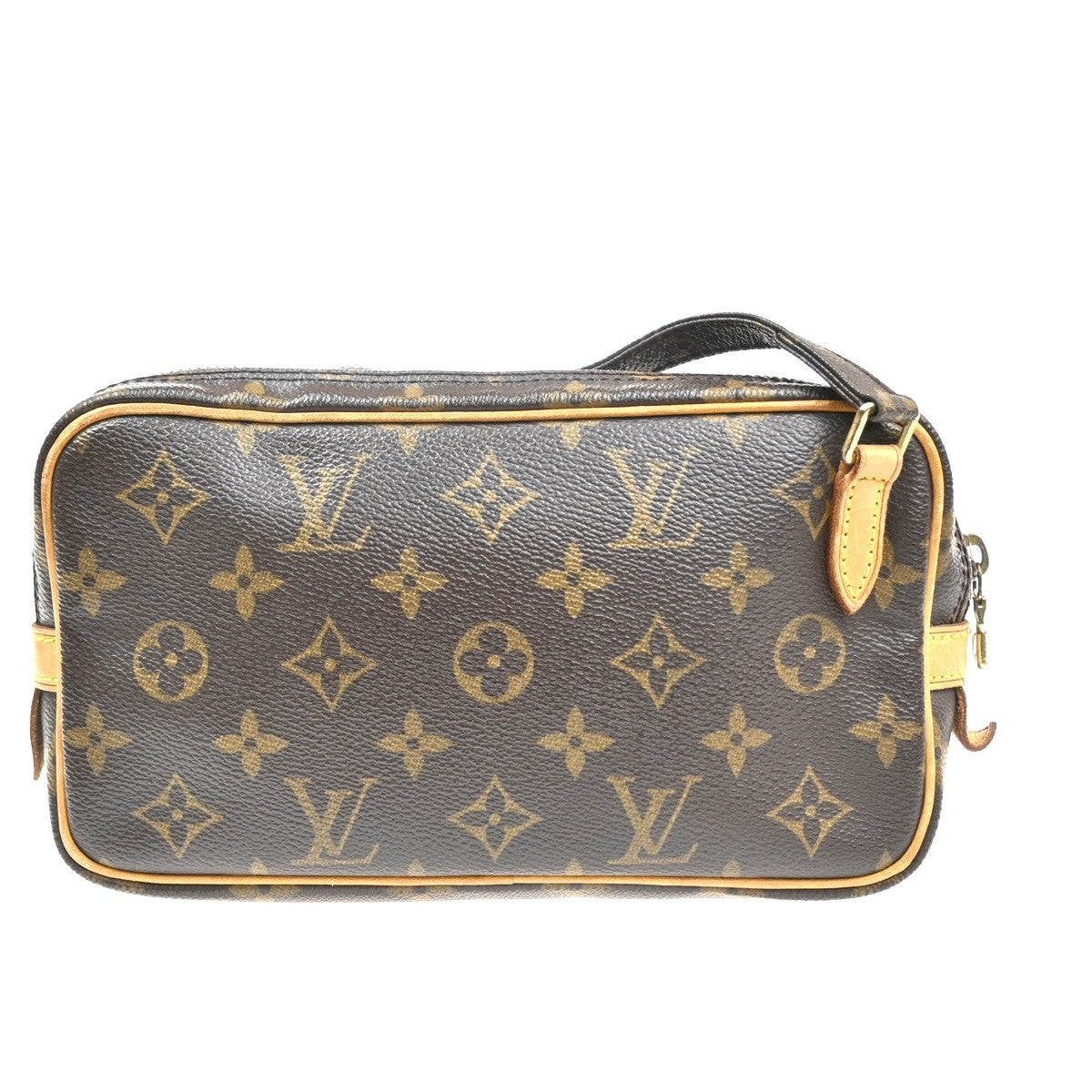 Louis Vuitton Pochette Marly Bandouliere Bag Monogram Canvas Brown Leather Shoulder Bag Bag (Pre-Owned)