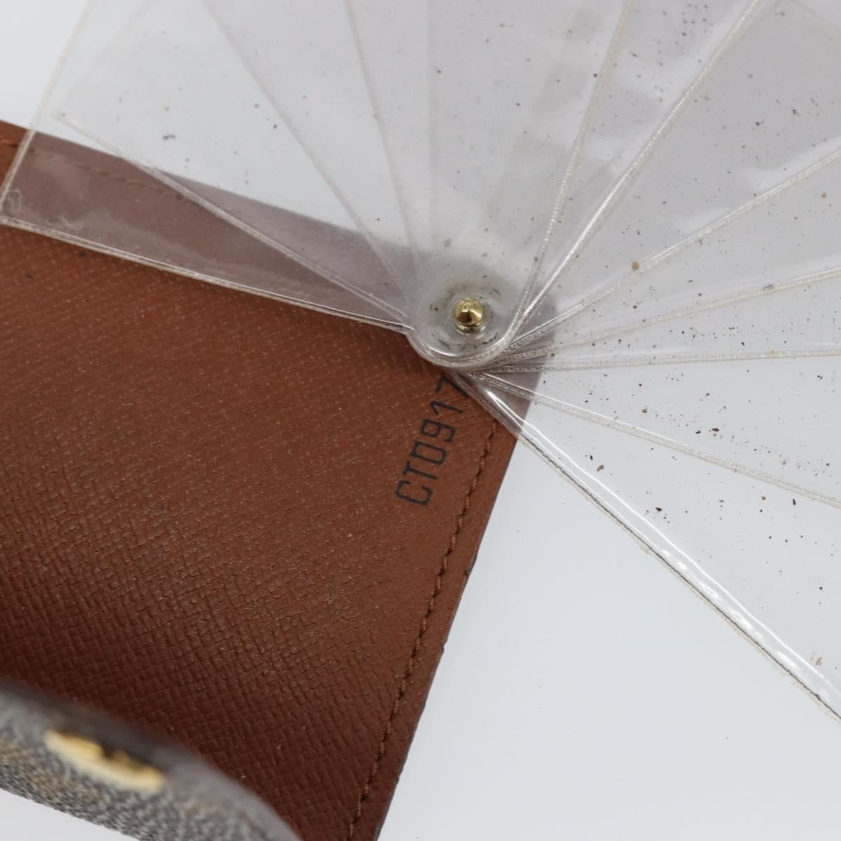 Louis Vuitton Porte Cartes Pression Card Case Monogram Canvas Brown Canvas Card Holders Accessory (Pre-Owned)