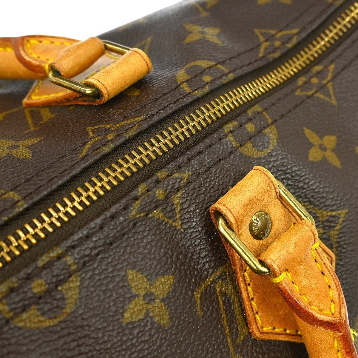 Louis Vuitton Speedy Handbag Monogram Canvas Brown Canvas Handbag (Pre-Owned)
