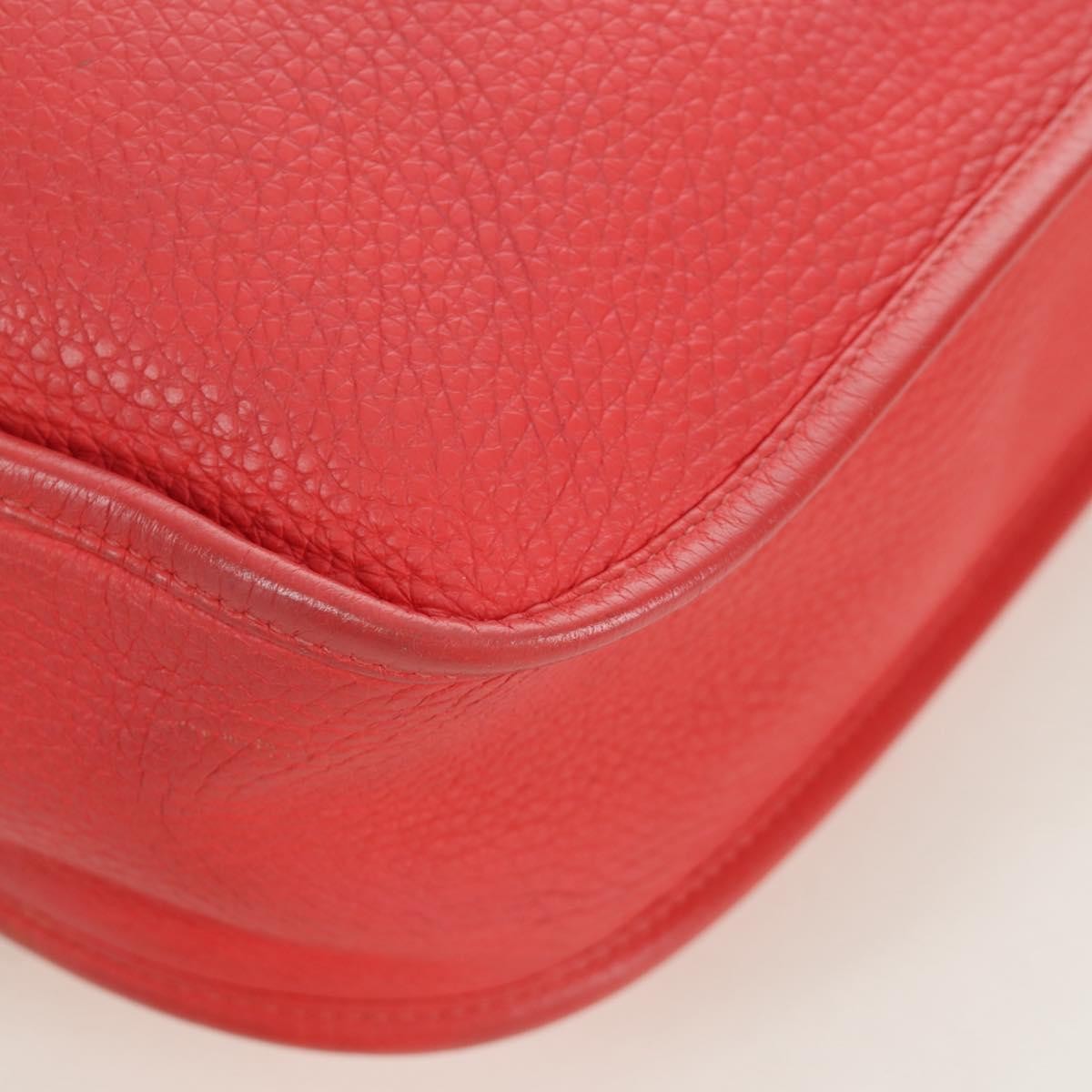 Hermes Evelyne Bag Gen Iii Clemence Pink Leather Shoulder Bag Bag (Pre-Owned)