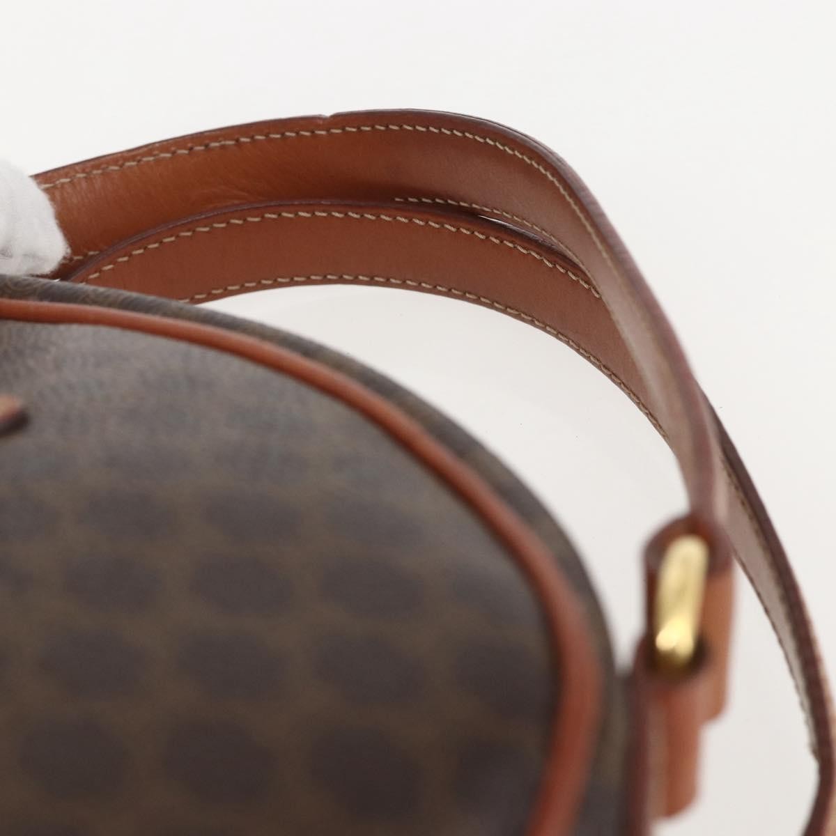 Celine Vintage Macadam Handbag Canvas And Leather Brown Canvas Handbag (Pre-Owned)