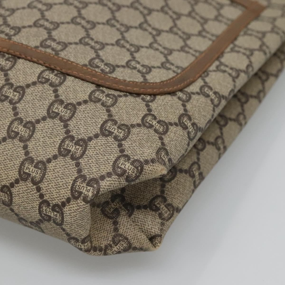 Gucci Vintage Web Strap Tote Gg Coated Canvas Beige Canvas Tote Bag Bag (Pre-Owned)