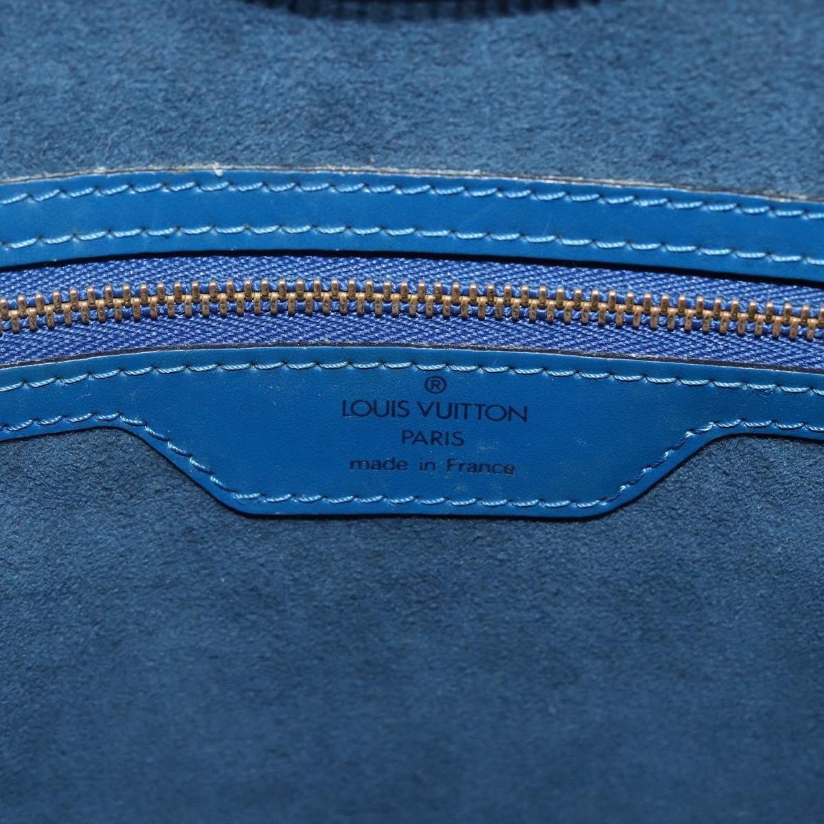 Louis Vuitton Saint Jacques Handbag Epi Leather Blue Leather Shoulder Bag Bag (Pre-Owned)