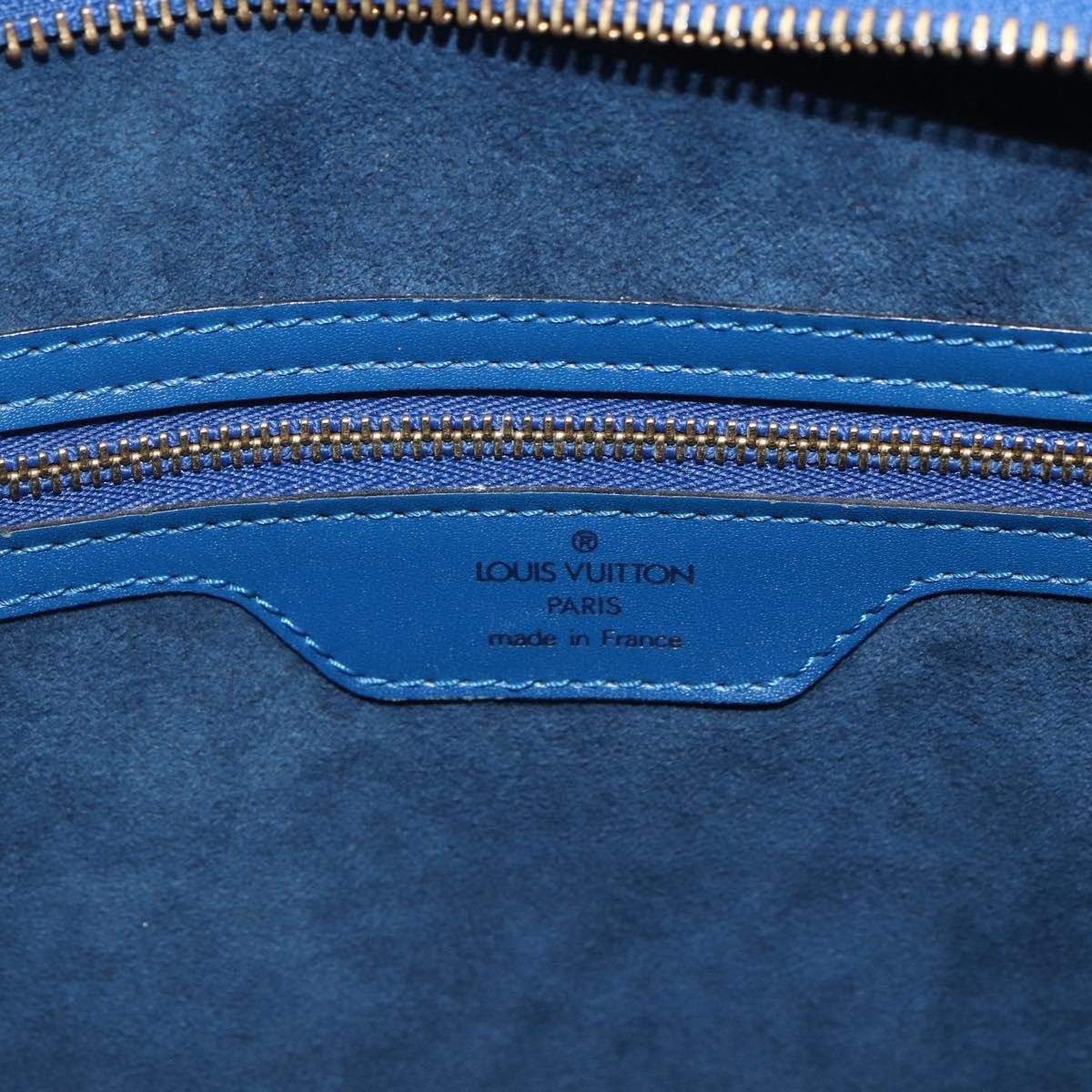 Louis Vuitton Saint Jacques Handbag Epi Leather Blue Leather Shoulder Bag Bag (Pre-Owned)