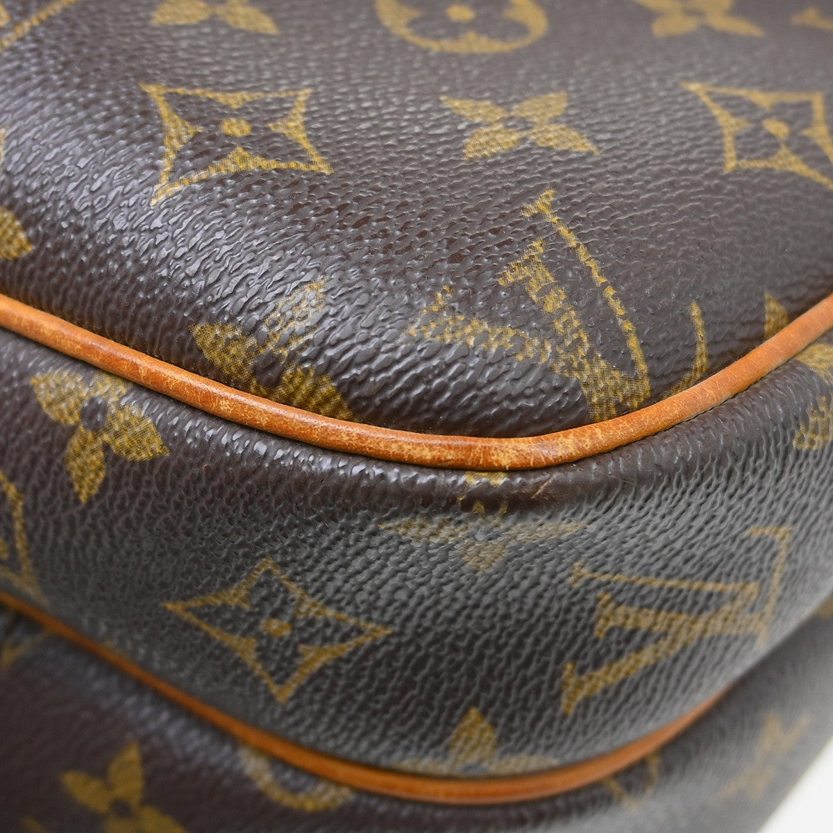 Louis Vuitton Reporter Bag Monogram Canvas Brown Canvas Shoulder Bag Bag (Pre-Owned)