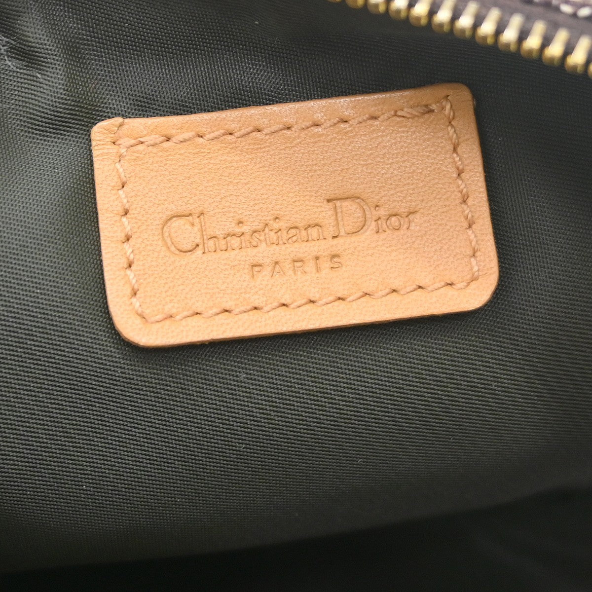 Christian Dior Saddle Bag Oblique Canvas Brown Canvas Handbag (Pre-Owned)