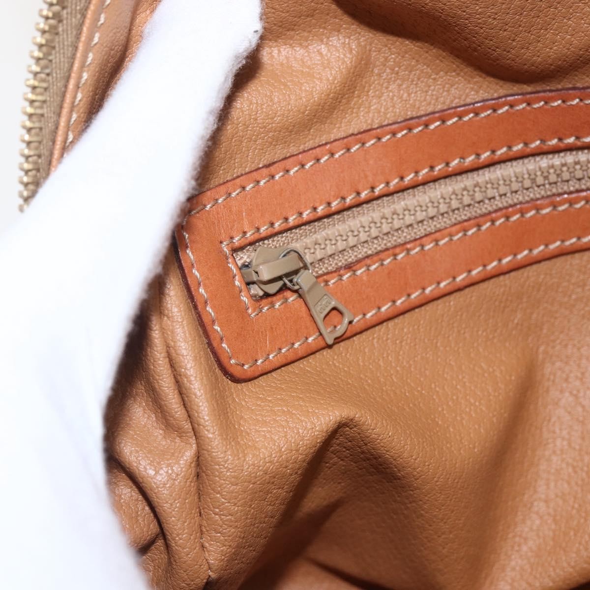 Celine Vintage Macadam Handbag Canvas And Leather Brown Canvas Handbag (Pre-Owned)