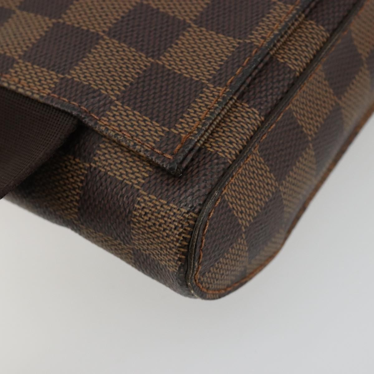 Louis Vuitton Geronimos Waist Bag Damier Brown Canvas Shoulder Bag Bag (Pre-Owned)