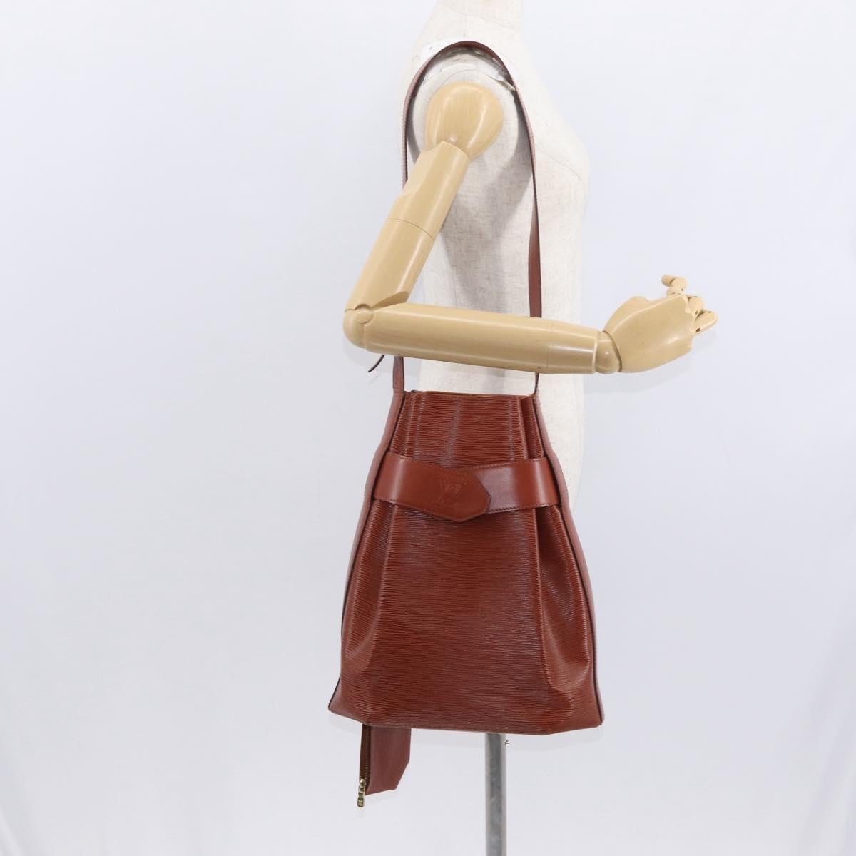 Louis Vuitton Vintage Sac D'epaule Handbag Epi Leather Brown Leather Shoulder Bag Bag (Pre-Owned)