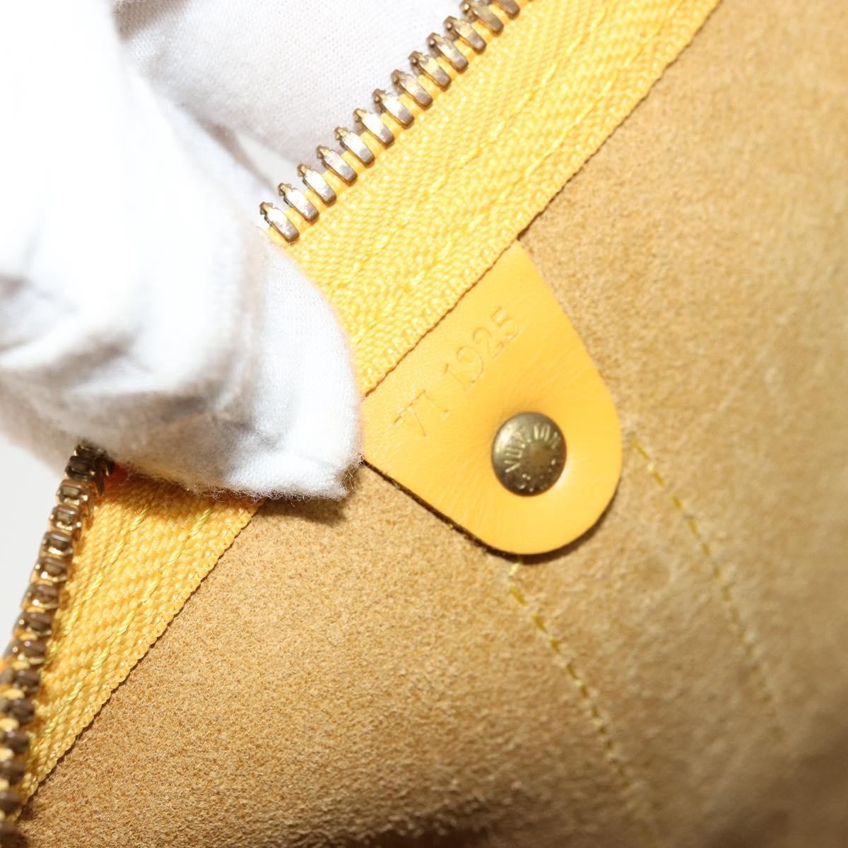 Louis Vuitton Keepall Bag Epi Leather Yellow Leather Travel Bag Bag (Pre-Owned)