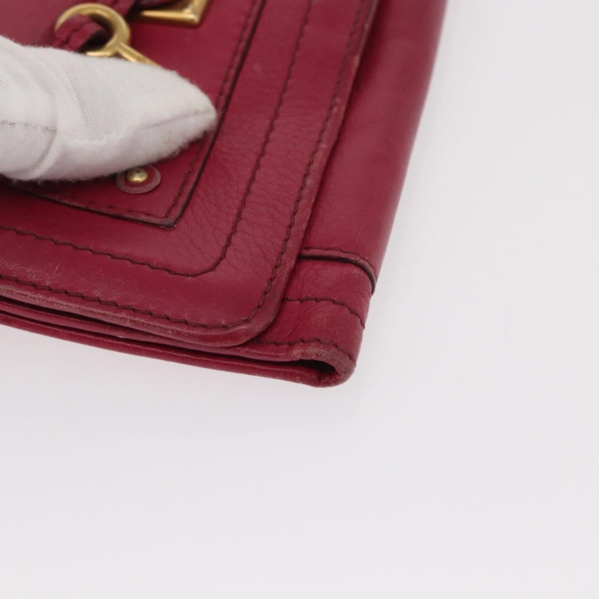 Chloe Paddington Wallet Leather Pink Leather Wallets Accessory (Pre-Owned)