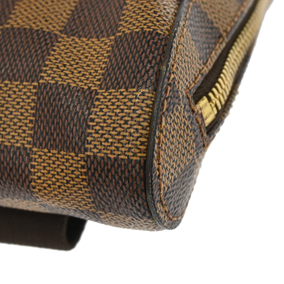 Louis Vuitton Geronimos Waist Bag Damier Brown Canvas Shoulder Bag Bag (Pre-Owned)