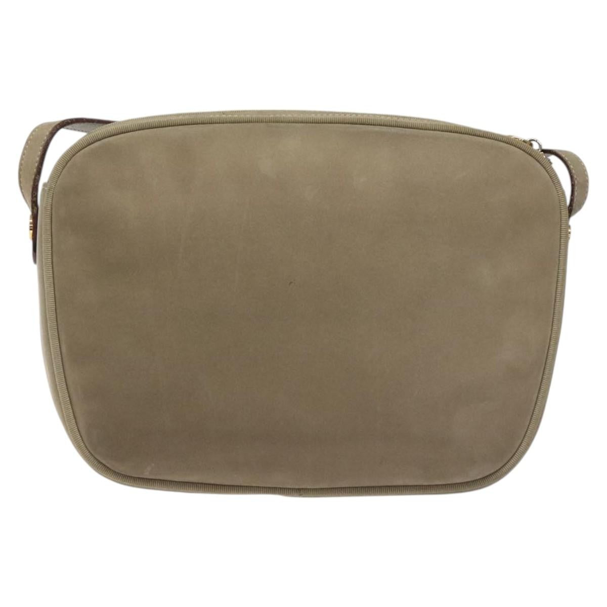 Salvatore Ferragamo Vara Bow Camera Shoulder Bag Suede Beige Suede Shoulder Bag Bag (Pre-Owned)