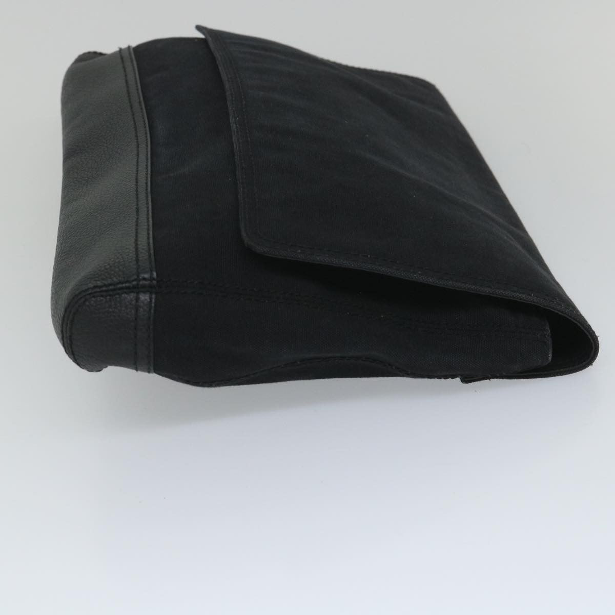 Balenciaga Vintage Pouch Leather Black Canvas Clutche & Pouche Bag (Pre-Owned)