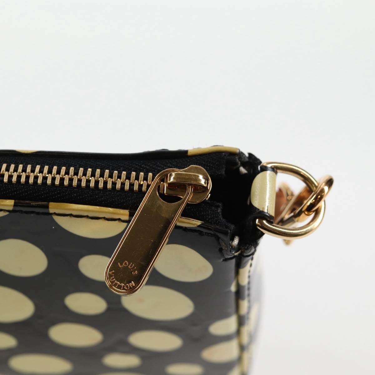 Louis Vuitton Pochette Accessoires Nm Kusama Infinity Dots Monogram Vernis Black Patent_Leather Clutche & Pouche Bag (Pre-Owned)