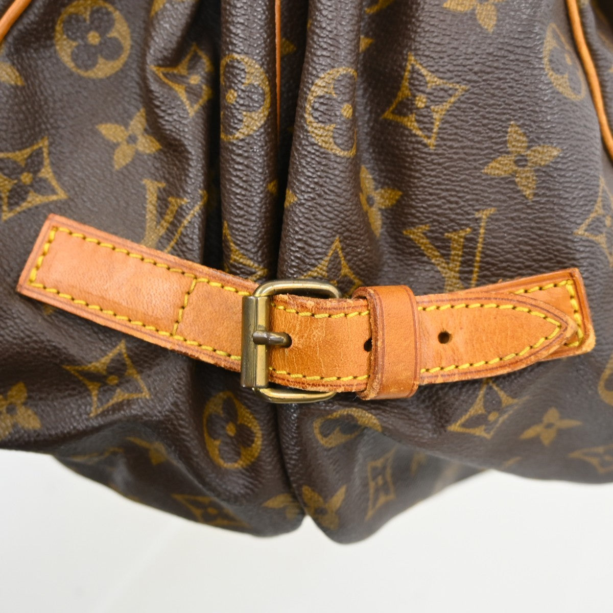 Louis Vuitton Saumur Handbag Monogram Canvas Brown Canvas Shoulder Bag Bag (Pre-Owned)