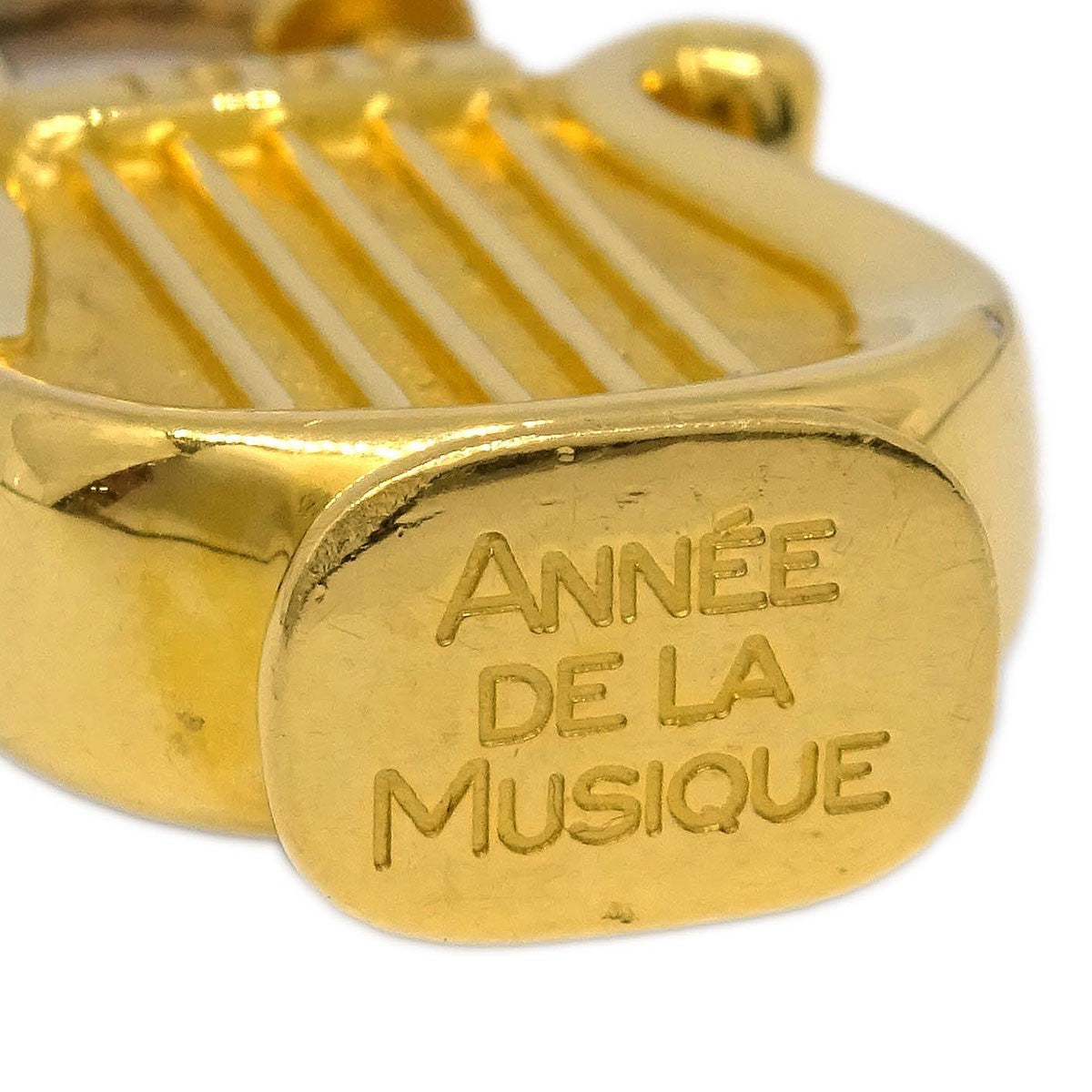 Hermes Harp Cadena Padlock 1996 Limited Metal Design Gold Gold_Plated Charms And Keychains Accessory (Pre-Owned)