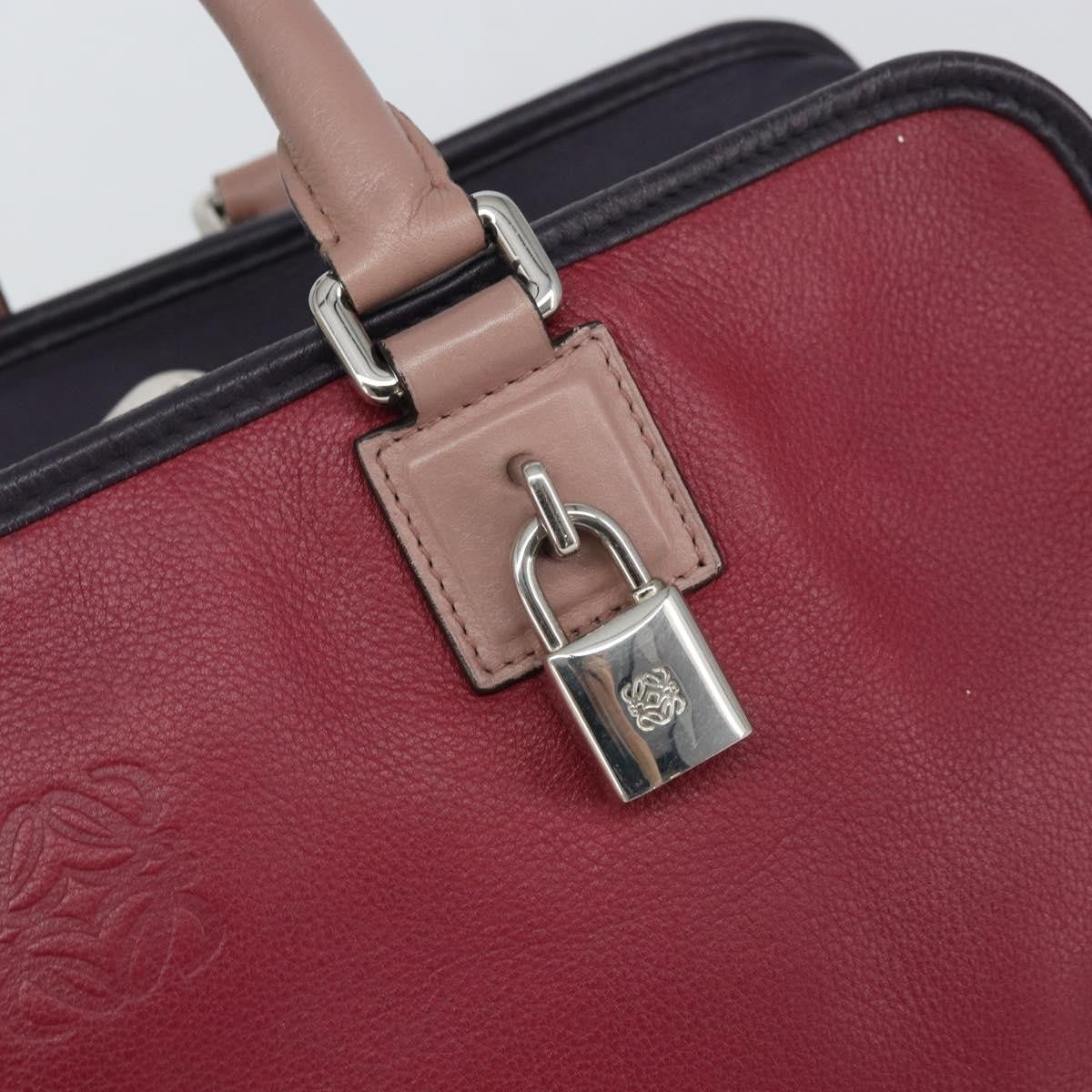 Loewe Amazona Bag Leather Red Leather Handbag (Pre-Owned)