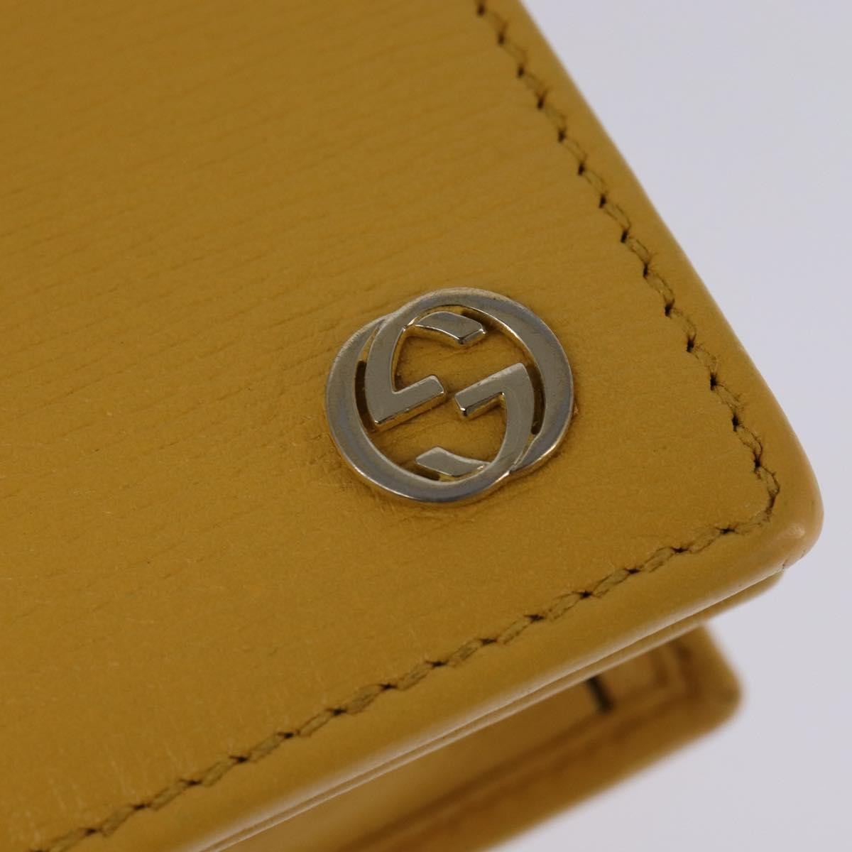 Gucci Betty Chain Wallet Leather Yellow Leather Clutche & Pouche Bag (Pre-Owned)