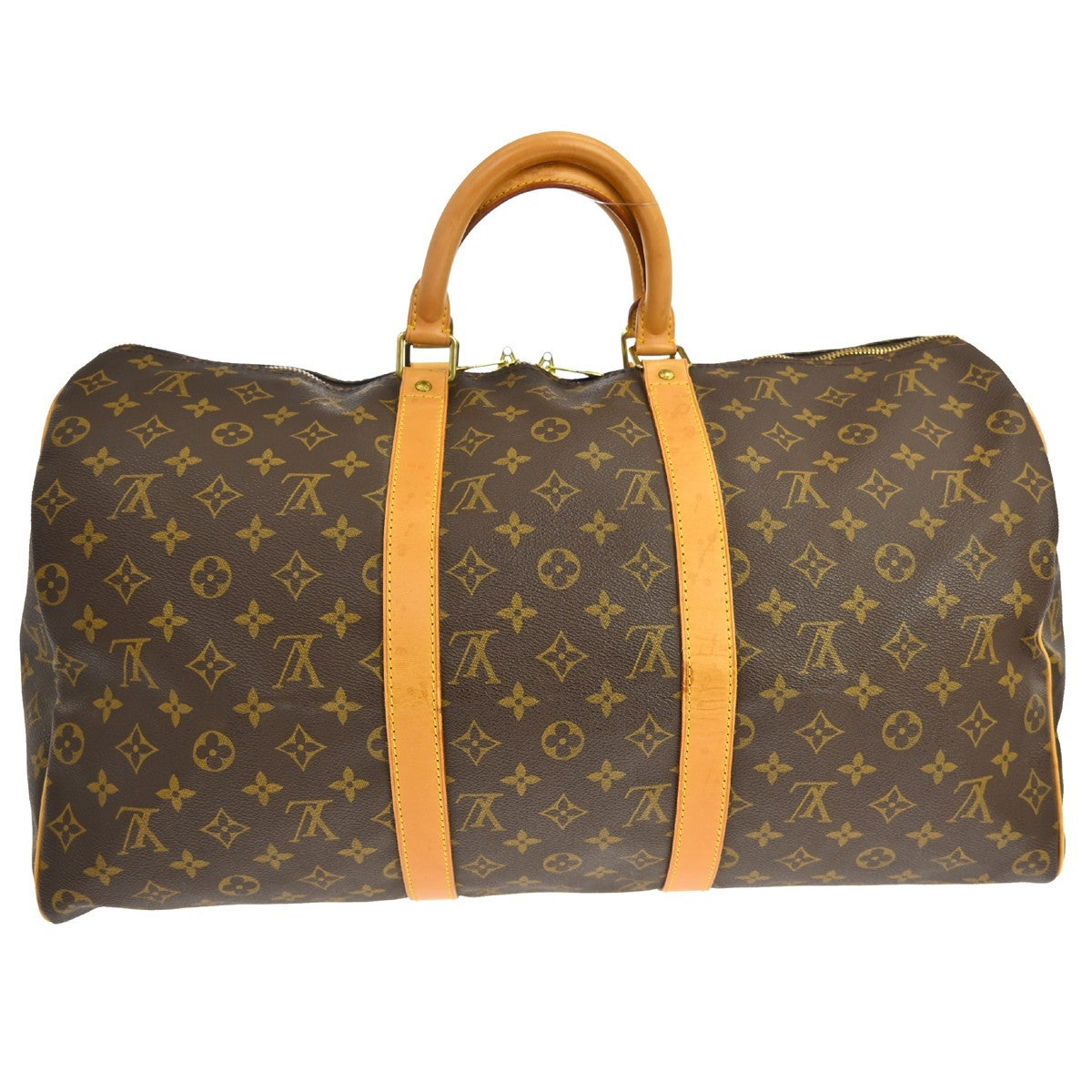 Louis Vuitton Keepall Bag Monogram Canvas Brown Canvas Travel Bag Bag (Pre-Owned)