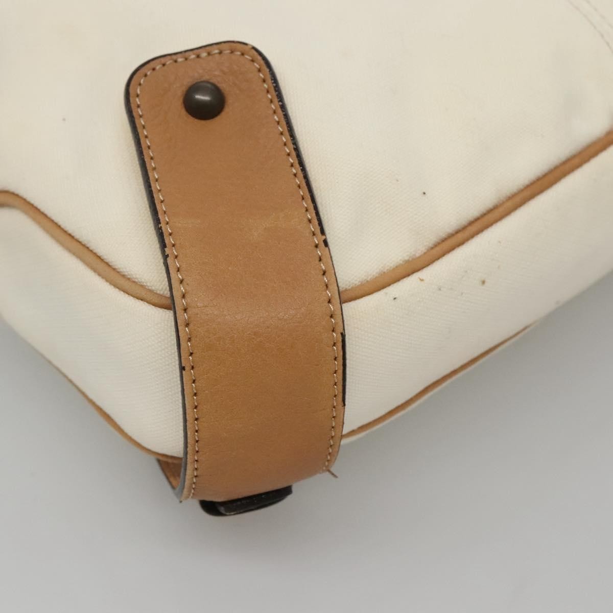 Burberry Blue Label Shoulder Bag Canvas White Canvas Shoulder Bag Bag (Pre-Owned)