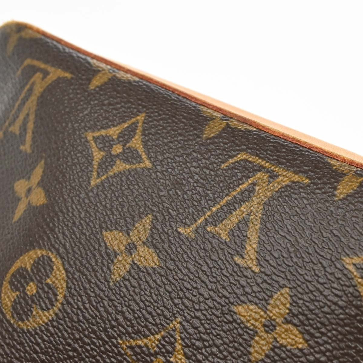Louis Vuitton Trotteur Handbag Monogram Canvas Brown Canvas Clutche & Pouche Bag (Pre-Owned)