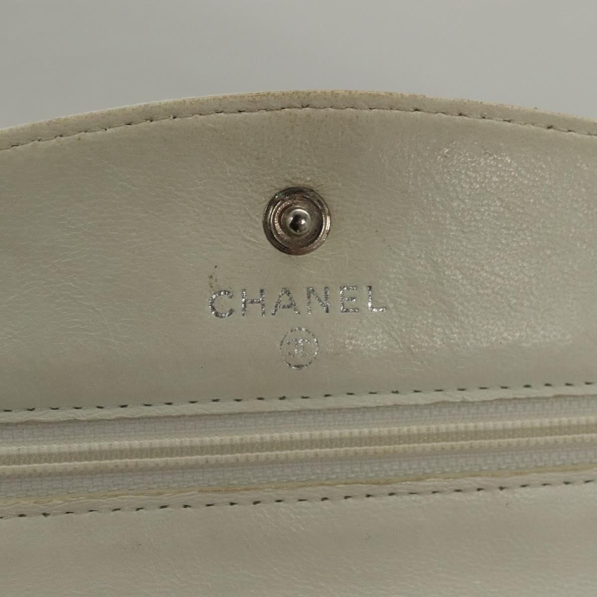 Chanel Vintage Timeless Wallet On Chain Caviar White Leather Shoulder Bag Bag (Pre-Owned)