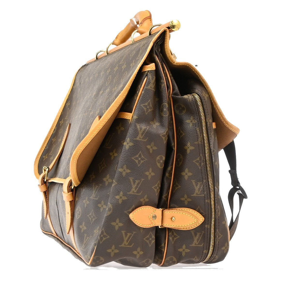 Louis Vuitton Sac Chasse Hunting Bag Monogram Canvas Brown Canvas Travel Bag Bag (Pre-Owned)