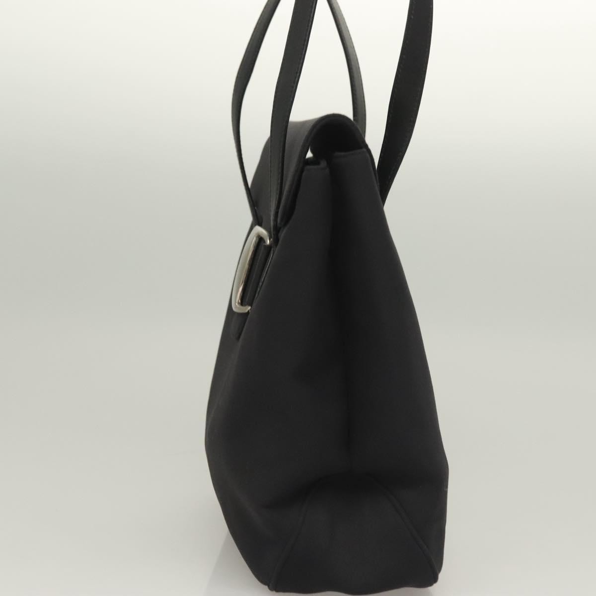 Salvatore Ferragamo Vala Shoulder Bag Leather Black Canvas Shoulder Bag Bag (Pre-Owned)