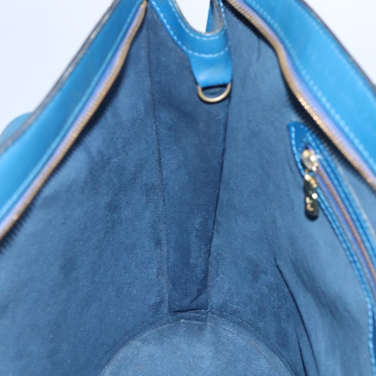 Louis Vuitton Saint Jacques Handbag Epi Leather Blue Leather Shoulder Bag Bag (Pre-Owned)