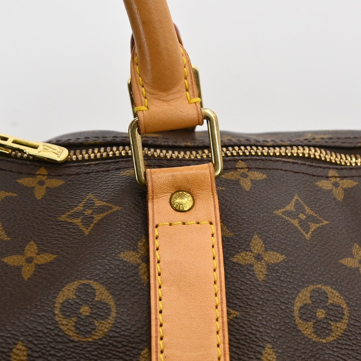 Louis Vuitton Keepall Bag Monogram Canvas Brown Canvas Travel Bag Bag (Pre-Owned)