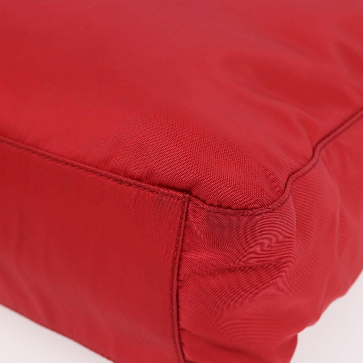 Prada Vintage Tote Tessuto Red Nylon Tote Bag Bag (Pre-Owned)