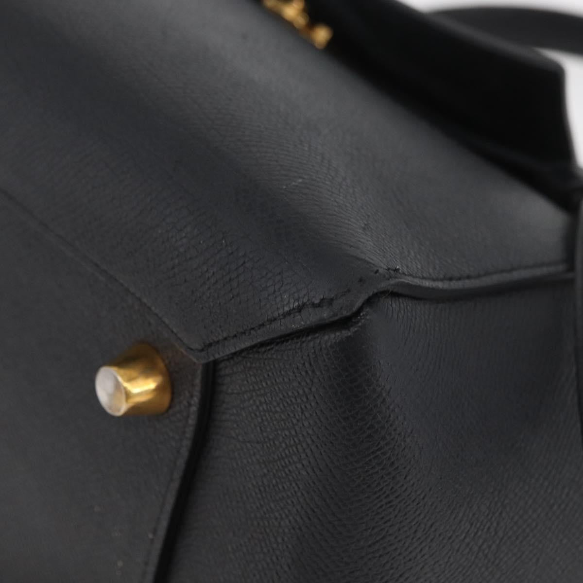 Celine Belt Bag Textured Leather Black Leather Handbag (Pre-Owned)