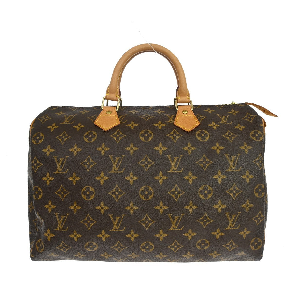 Louis Vuitton Speedy Handbag Monogram Canvas Brown Canvas Handbag (Pre-Owned)