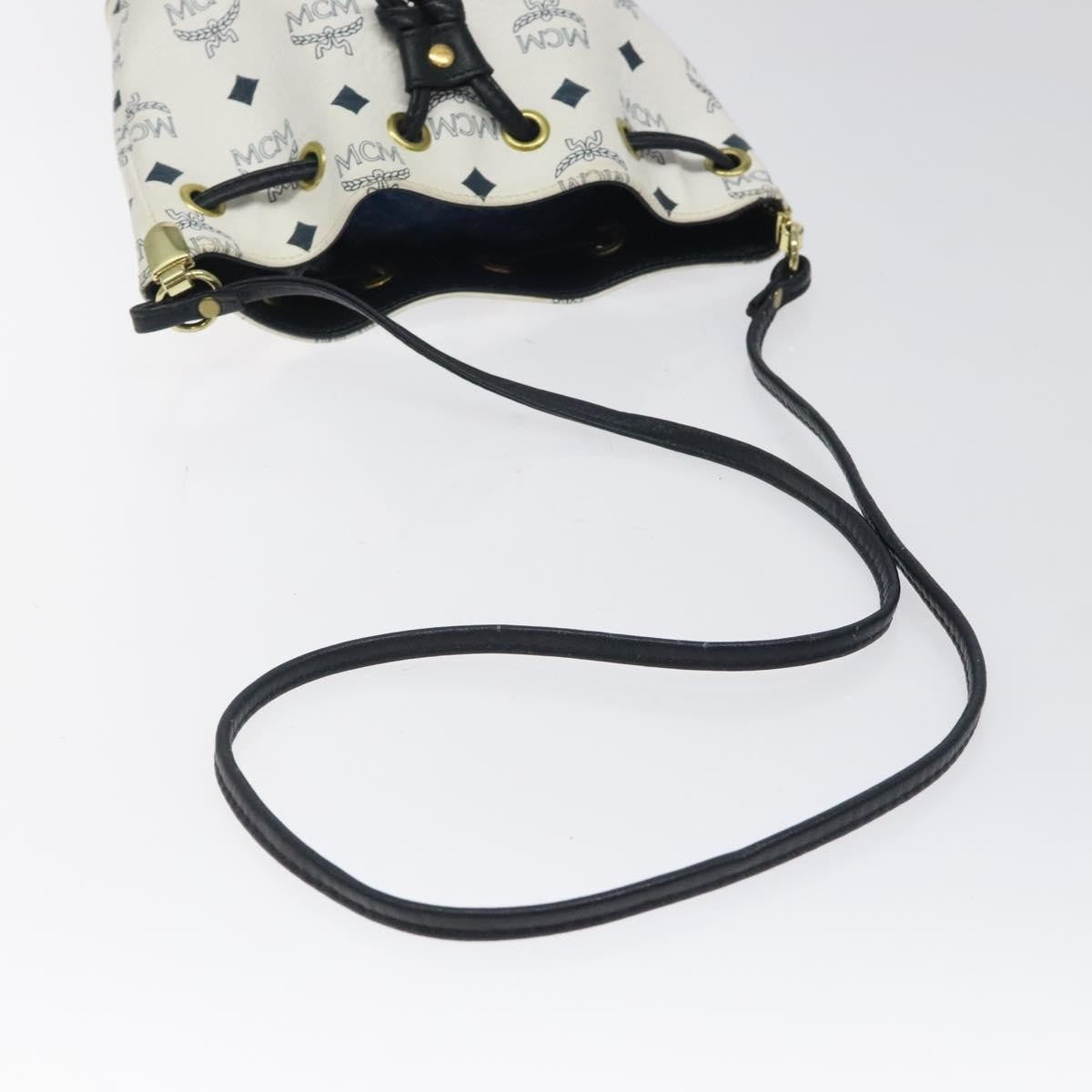 MCM Visetos Shoulder Bag Pvc White Pvc Shoulder Bag Bag (Pre-Owned)