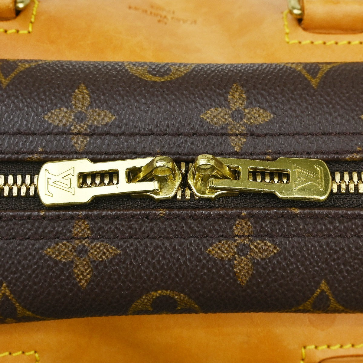 Louis Vuitton Deauville Handbag Monogram Canvas Brown Canvas Handbag (Pre-Owned)
