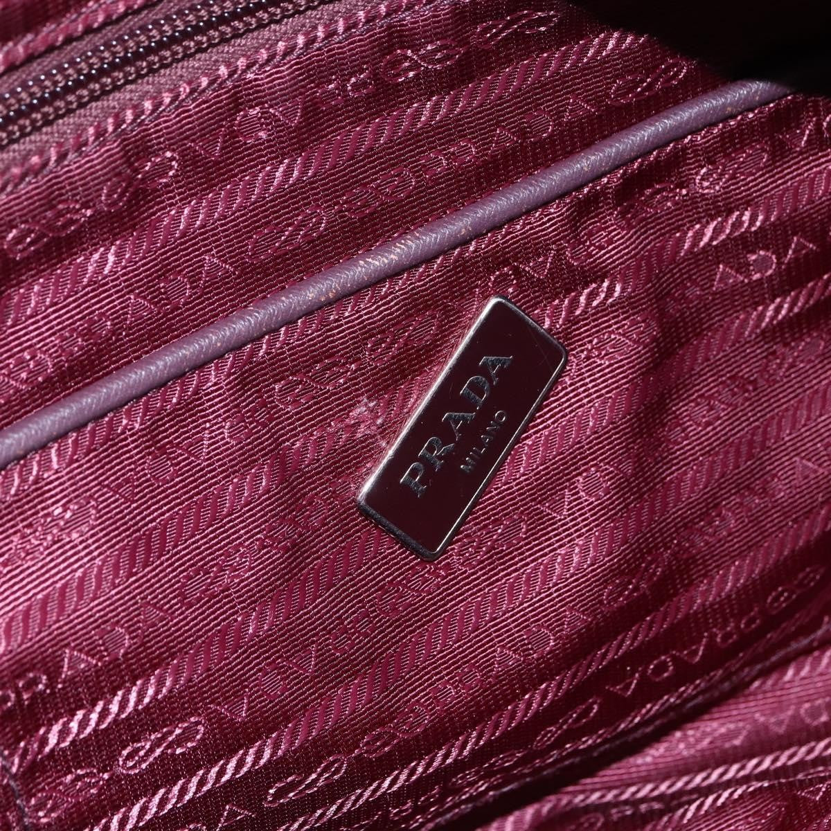 Prada Vintage Zip Tote Tessuto Burgundy Nylon Tote Bag Bag (Pre-Owned)
