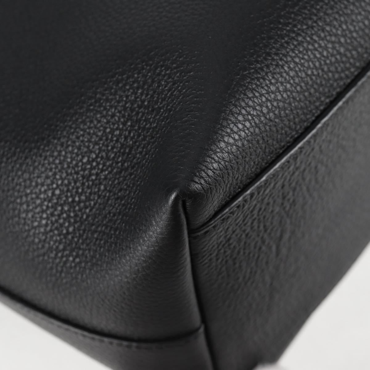 Versace Medusa Tote Leather Black Leather Tote Bag Bag (Pre-Owned)