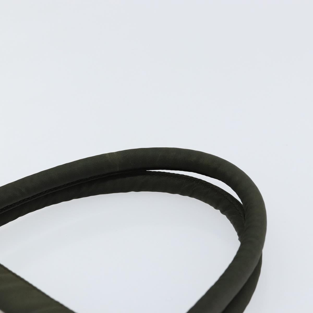 Prada Vintage Zip Tote Tessuto Khaki Nylon Tote Bag Bag (Pre-Owned)