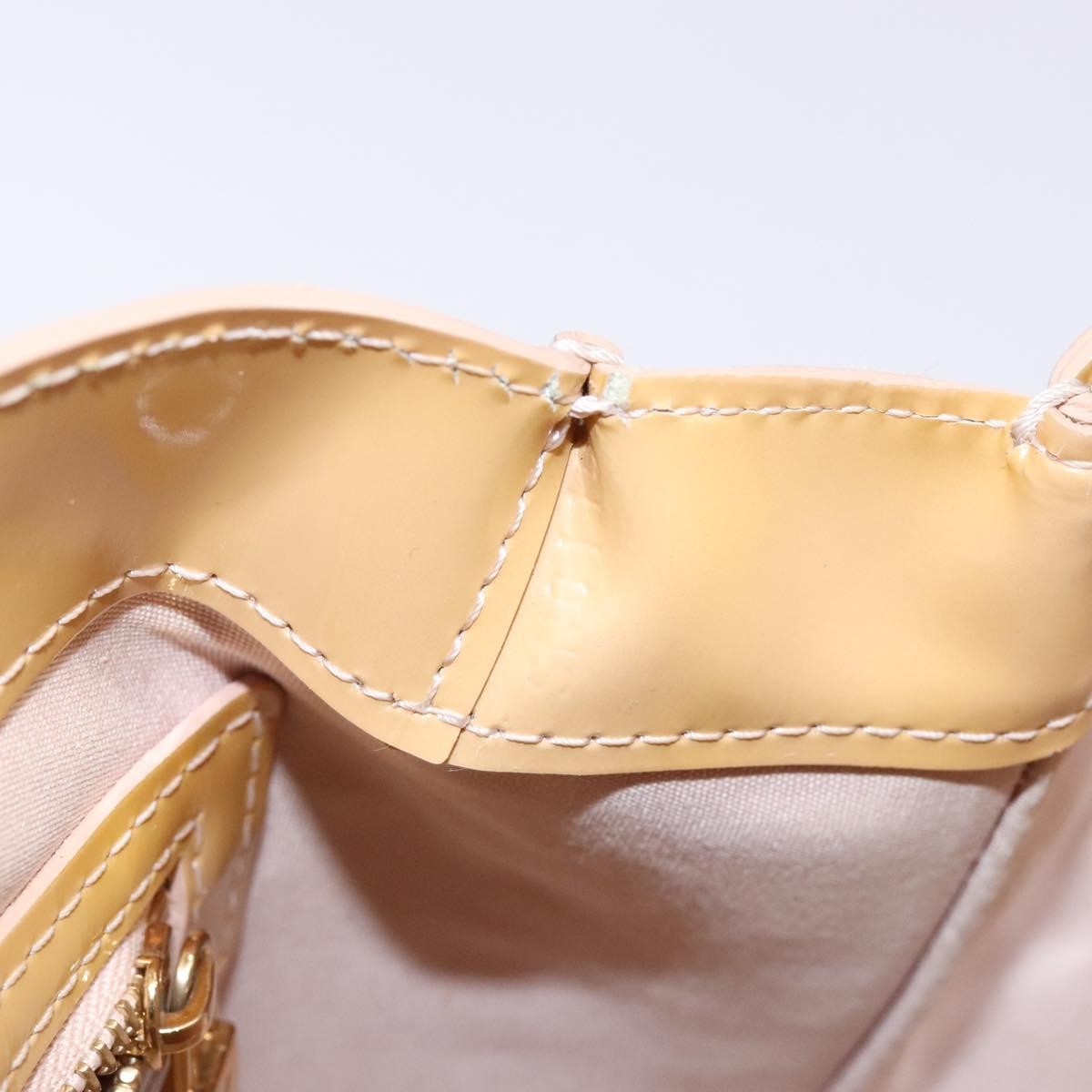 Louis Vuitton Wilshire Handbag Monogram Vernis Beige Patent_Leather Bag (Pre-Owned)