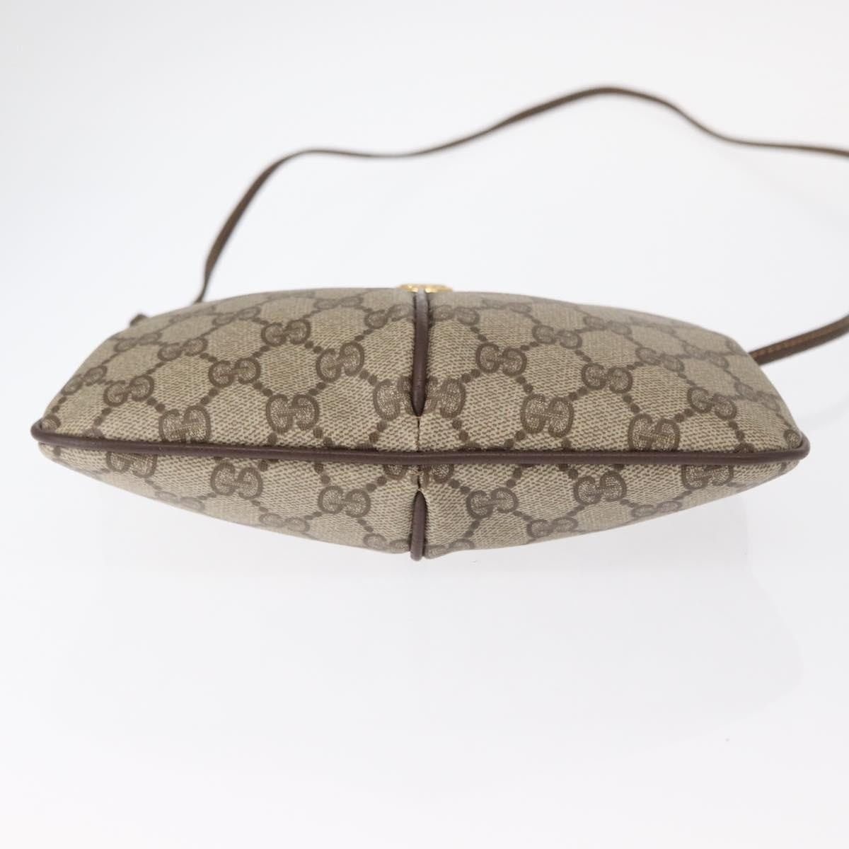 Gucci Vintage Web Crossbody Bag Gg Coated Canvas Beige Canvas Shoulder Bag Bag (Pre-Owned)