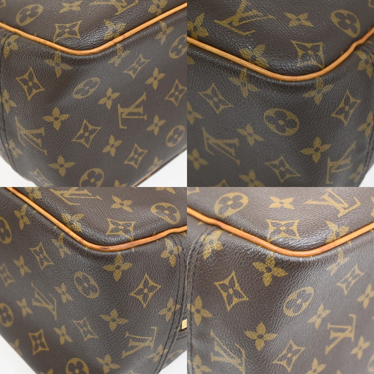 Louis Vuitton Deauville Handbag Monogram Canvas Brown Canvas Handbag (Pre-Owned)