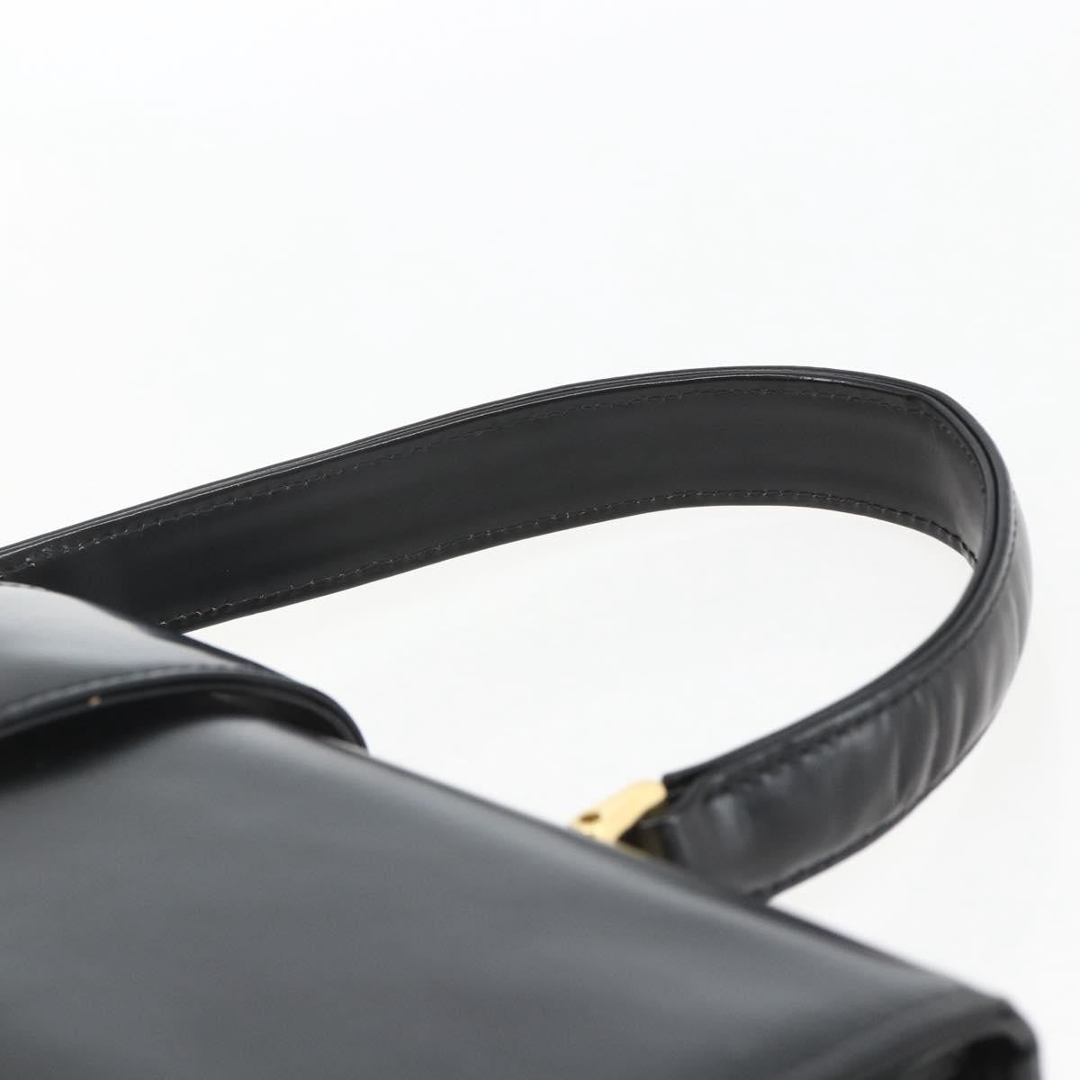 Valentino Garavani Vintage Handbag Leather Black Leather Handbag (Pre-Owned)