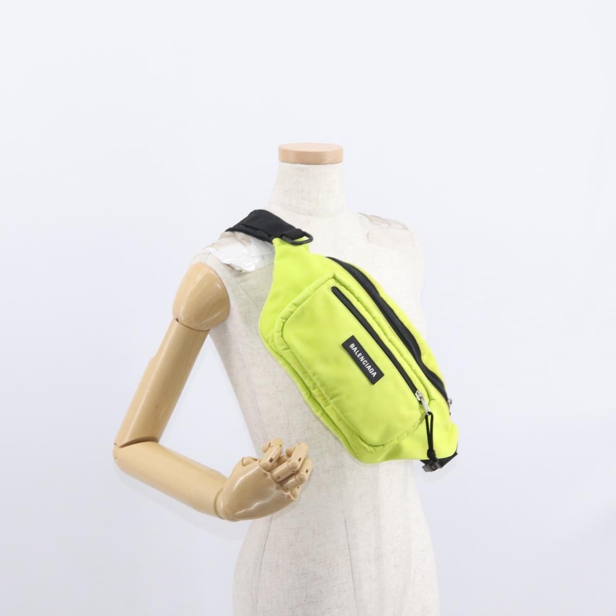 Balenciaga Explorer Belt Bag Nylon Yellow Nylon Shoulder Bag Bag (Pre-Owned)