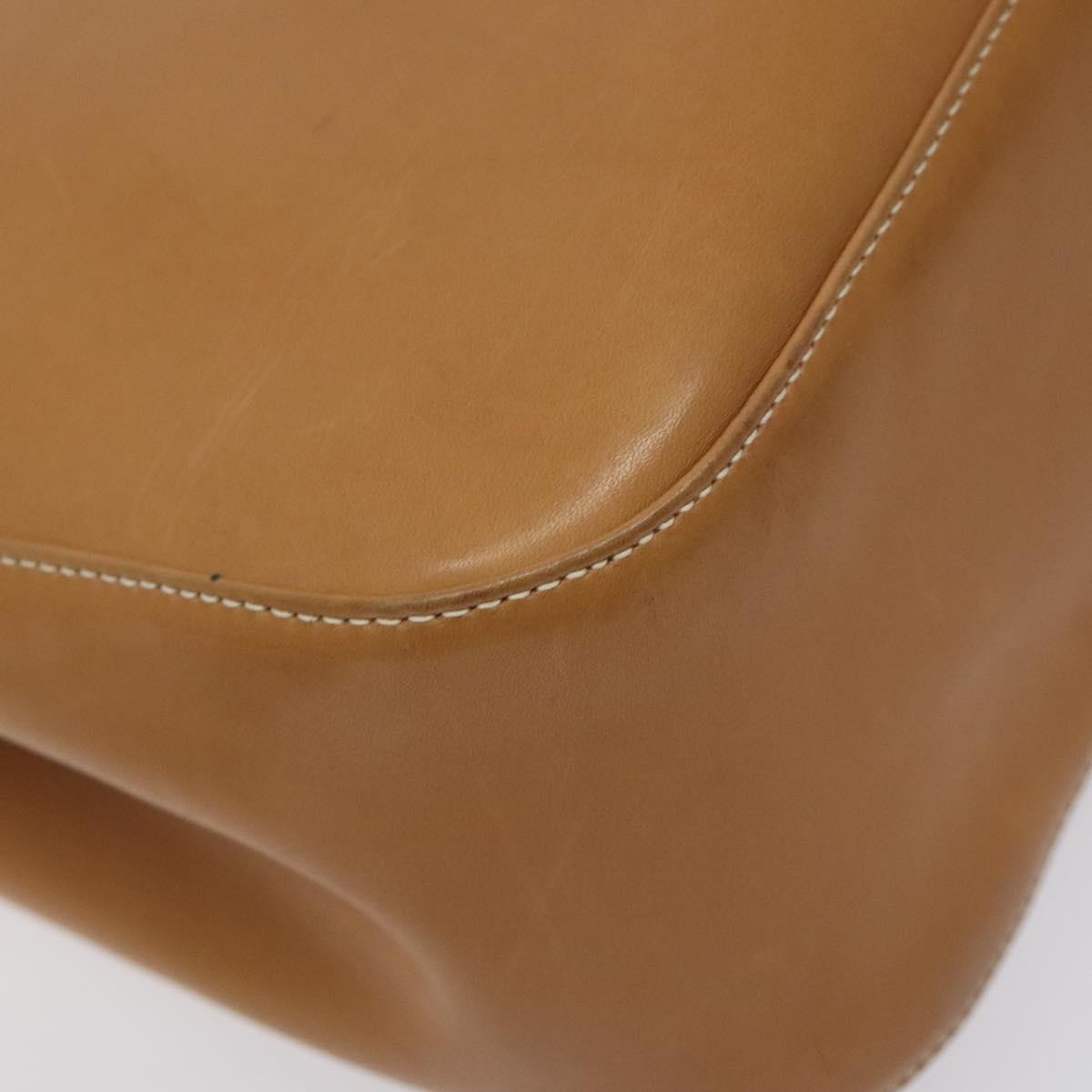 Salvatore Ferragamo Gancini Shoulder Bag Suede Brown Leather Shoulder Bag Bag (Pre-Owned)