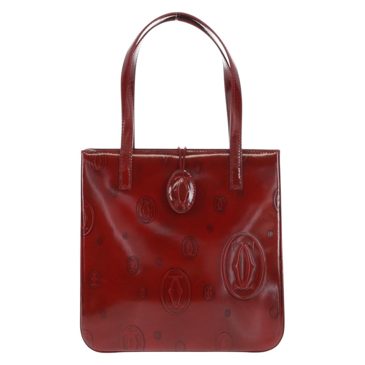 Cartier Happy Birthday Handbag Patent Leather Red Patent_Leather Handbag (Pre-Owned)