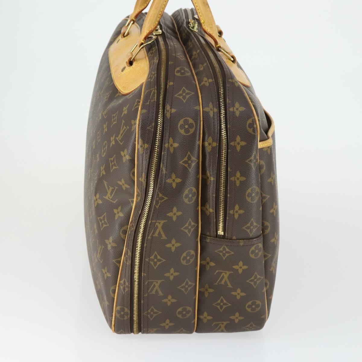 Louis Vuitton Alize Bag Monogram Canvas Brown Canvas Travel Bag Bag (Pre-Owned)